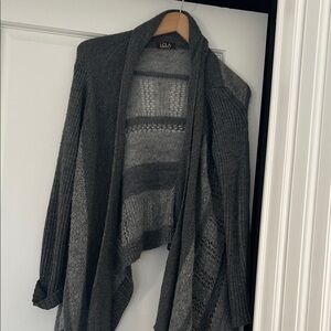 Lola + The Boys Dark Gray Knit Cardigan